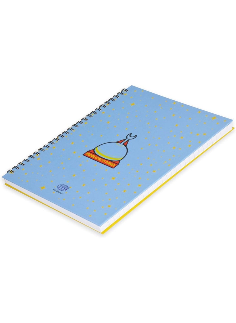 FIS Spiral Hard Cover Notebook, Size 9"x7" Inches, Single Line Ruling, 100 Sheets, Pack of 5 Pieces - FSNBS971908 - Image 3